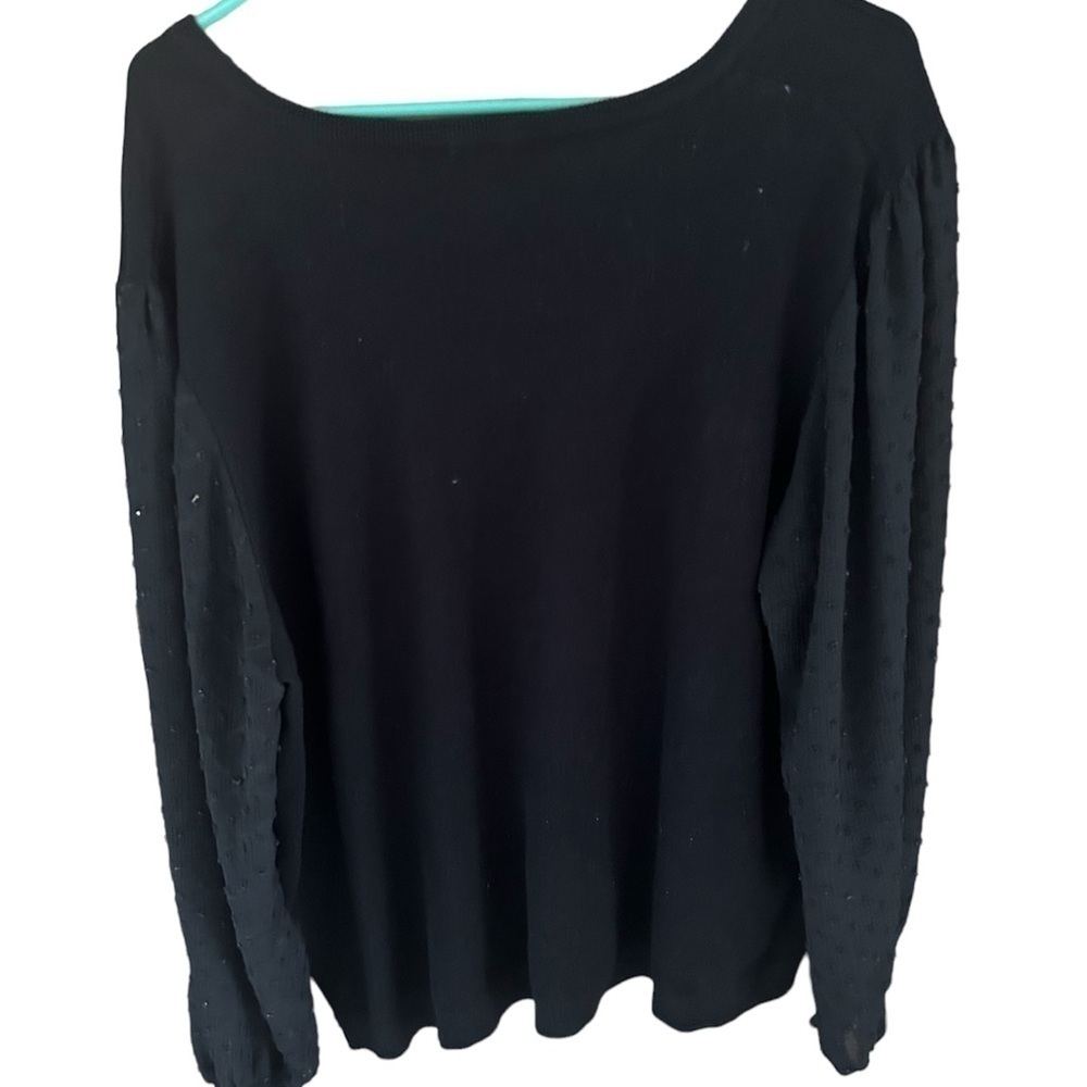 Adrianna Papell Black Lace Sweatshirt Women's Size 2X - Picture 2 of 7
